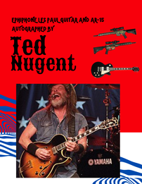 Ted Nugent Signed Guitar & Gun 202//261